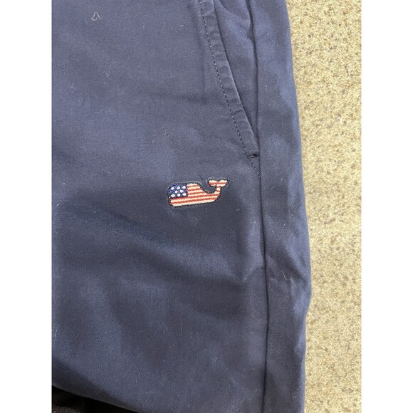 Vineyard Vines Men's Shorts 28 Navy Blue USA Flag Whale Logo Style Cotton - Picture 6 of 13